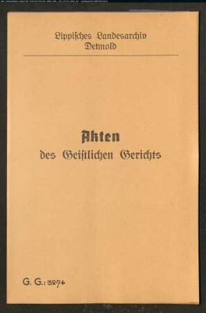 Buchbinder C. S. Klingenberg in Detmold gegen den Pastor Krecke in Lieme, wegen einer Geldforderung
