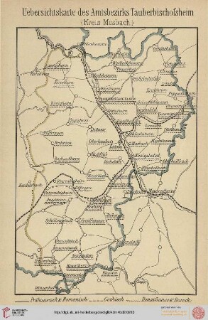 Uebersichtskarte des Amtsbezirks Tauberbischofsheim (Kreis Mosbach)
