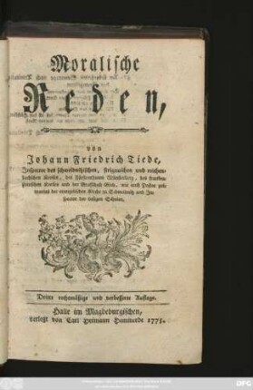[1]: Moralische Reden