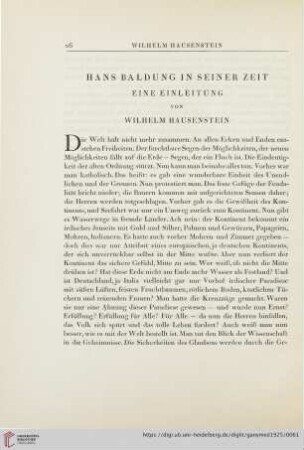 5: Hans Baldung in seiner Zeit : eine Einführung