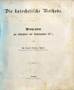 Die katechetische Methode
