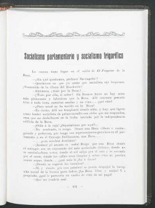 Socialismo parlamentario y socialismo frigorífico