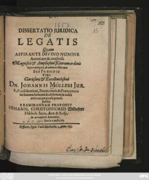 Dissertatio Iuridica De Legatis