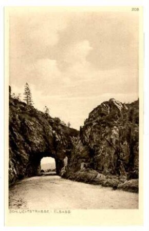 Der Krieg 1914/15 in Postkarten, 21. Reihe, Abt.: Deutschland; Inhalt: Elsaß/2.Gruppe: Nr. 208: Schluchtstrasse i.Elsass