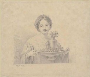 Mädchen mit Blumenschale