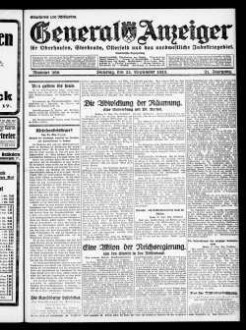 General-Anzeiger für Oberhausen, Sterkrade, Osterfeld und das nordwestliche Industriegebiet. 1921-1930