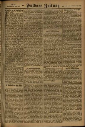 Zweite Ausgabe vom Donnerstag, den 16. März 1922.