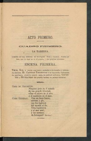 Cuadro primero - La taberna.