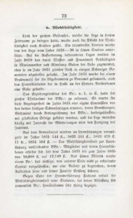b. Wohlthätigkeit.