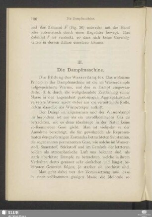 III. Die Dampfmaschine