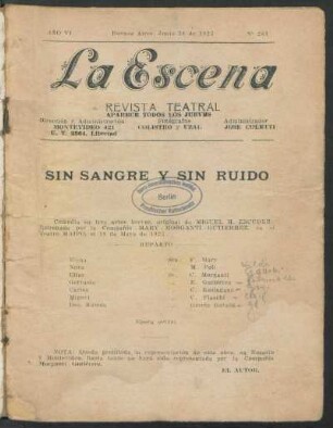 Sin sangre y sin ruido : comedia en tres actos breves