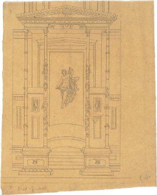 Bühlmann, Josef; Skizzen (Architektur, Möbel, Ornamente) - Architektur (Ansicht)