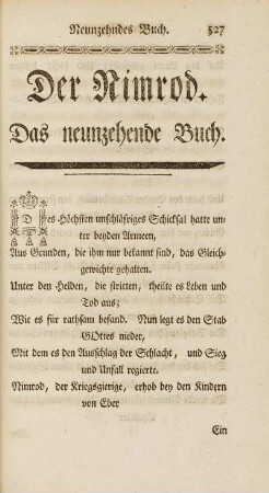 Das neunzehende Buch.