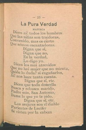 La Pura Verdad : Mazurca
