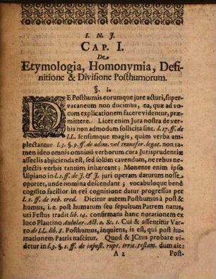 Disputatio Juridica, De Jure Posthumorum