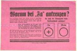 Programmatisches Aufklärungsflugblatt zum Volksentscheid 1926 über die Fürstenenteignung