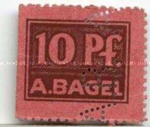Düsseldorf, Druckerei Bagel, 10 Pfennig