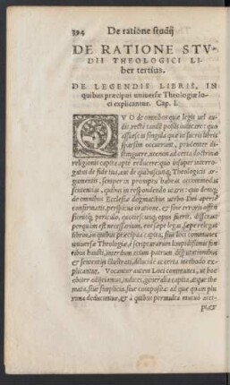 De Ratione Studii Theologici Liber tertius.