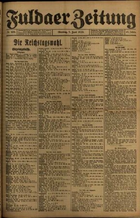 Ausgabe vom Montag, den 07. Juni 1920.