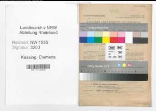 Entnazifizierung Clemens Kassing , geb. 22.02.1913 (Steiger)