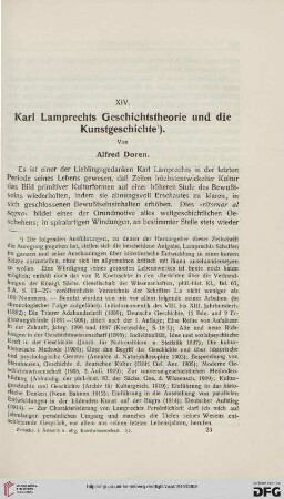 Karl Lamprechts Geschichtstheorie und die Kunstgeschichte