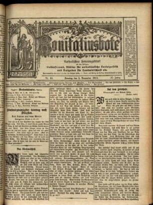 Erste Ausgabe vom Sonntag, den 02. November 1913.