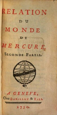 Relation Du Monde De Mercure, 2