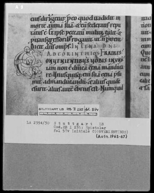 Epistolar — Initiale C (onvenientibus), Folio 57verso