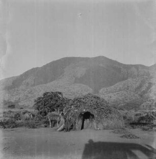Hütte : Hütte der Bahunde am Westrand der Grabensohle