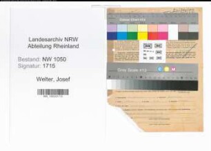 Entnazifizierung Josef Welter , geb. 27.07.1901 (Lehrer)