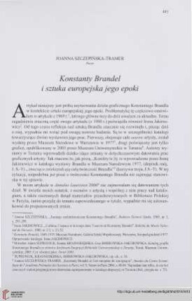 72: Konstanty Brandel i sztuka europejska jego epoki