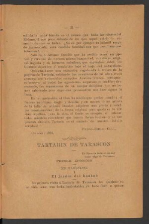 Tartarin de Tarascón : [Novela]