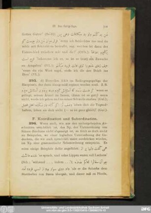 F. Koordination und Subordination.