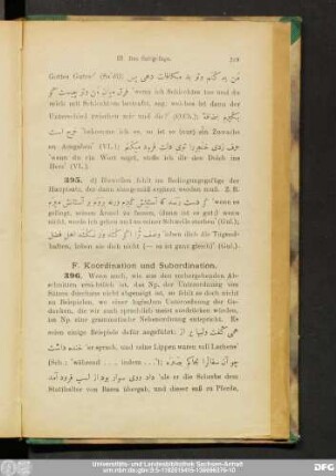 F. Koordination und Subordination.