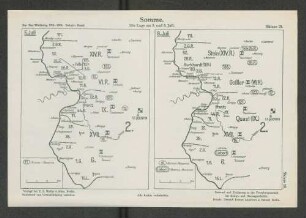 Skizze 18. Somme. Die Lage am 5. und 8. Juli.