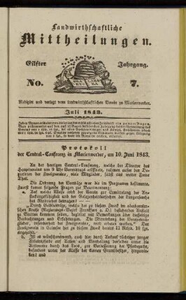 Eilfter Jahrgang. No. 7.