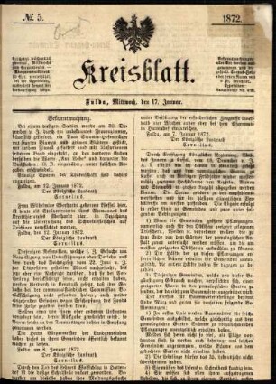 Ausgabe vom Mittwoch, den 17. Januar 1872.