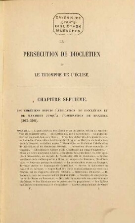 La persécution de Dioclétien et le triomphe de l'église, 2