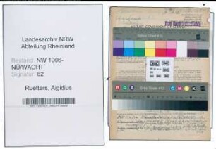 Entnazifizierung Aigidius Ruetters , geb. 01.11.1906 (Ingenieur)