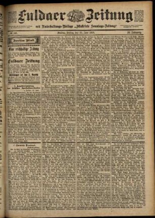 Zweite Ausgabe vom Freitag, den 23. Juni 1899.