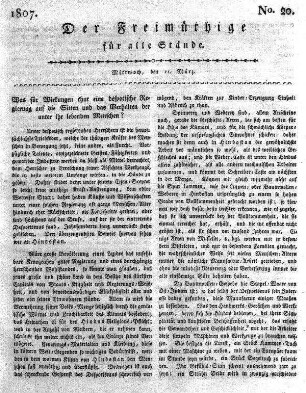 No. 20, Mittwoch, den 11. März 1807