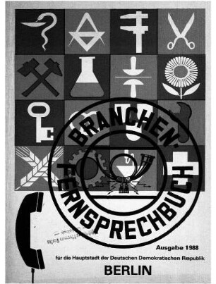 1988: Branchen-Fernsprechbuch für die Hauptstadt der Deutschen Demokratischen Republik Berlin