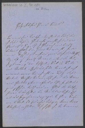 Brief an Friedrich Wilhelm Jähns : 17.02.1864