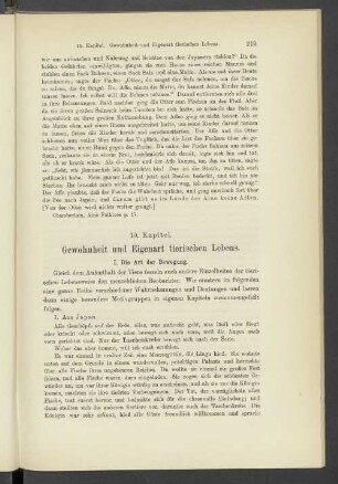 10. Kapitel. Gewohnheit und Eigenart tierischen Lebens