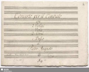 Concertos - Mus.3065-O-3 : cemb, strings, brasses : D