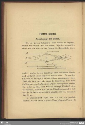 Fünftes Kapitel; Anfertigung der Bilder