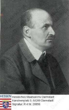 Metzendorf, Georg, Prof. (1874-1934) / Porträt, linksgewandtes und -blickendes Profil-Brustbild