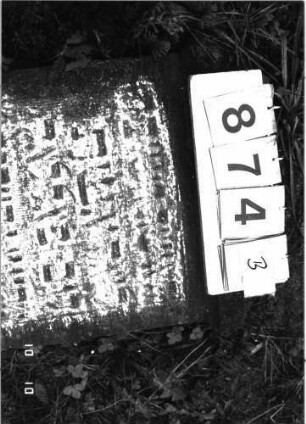 Grabstein 874 (Index: 100099307) Maße HxBxT: 132x45x10 cm: Grabstein 874B