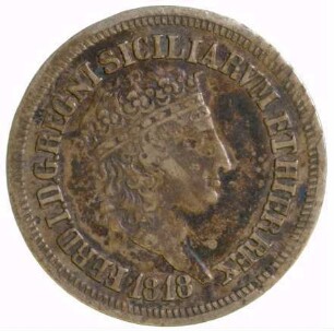 Münze, Carlino, 1818