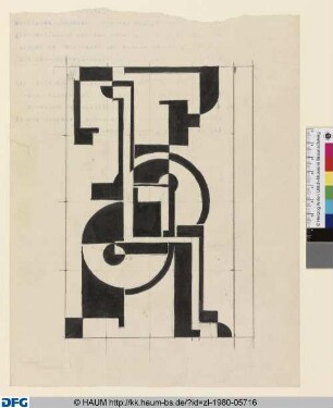 Entwurf für den Holzschnitt "Figuration 1922, 1"
